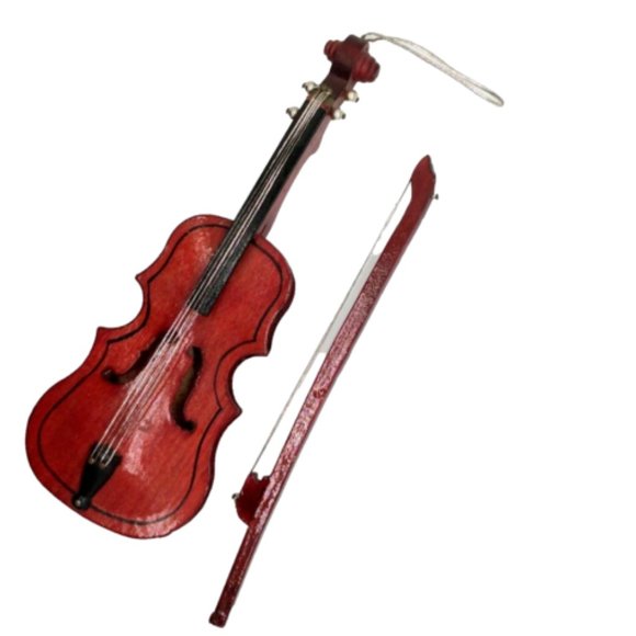 Miniature Violin and Bow - Picture 1 of 5